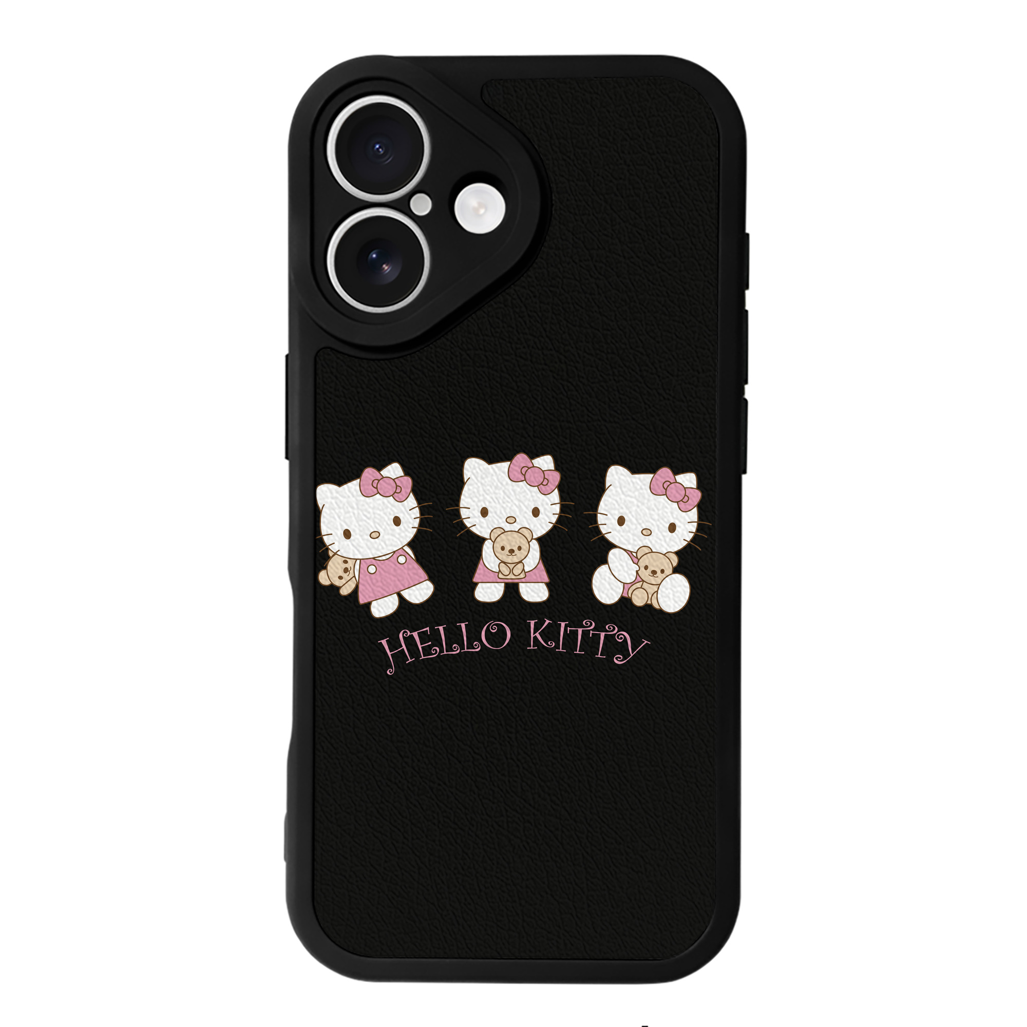 （画像用） Hello Kitty ハローキティ 【iPhone 16シリーズ対応】シリコンスマホケース（レザー調） 材質：シリコン